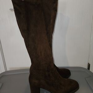 American Exchange Dark Brown Heeled Boots